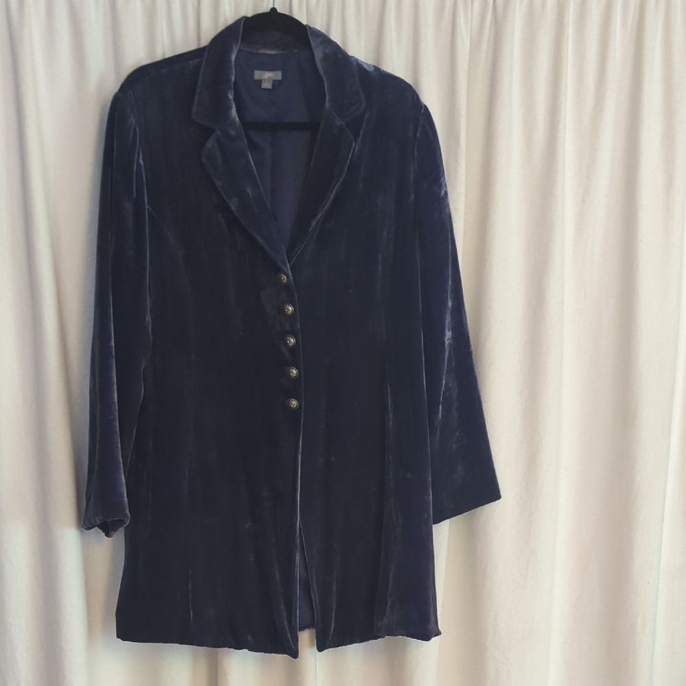 J. Jill Purple Velvet Jacket